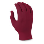 maroon Solid Color Gloves, back view