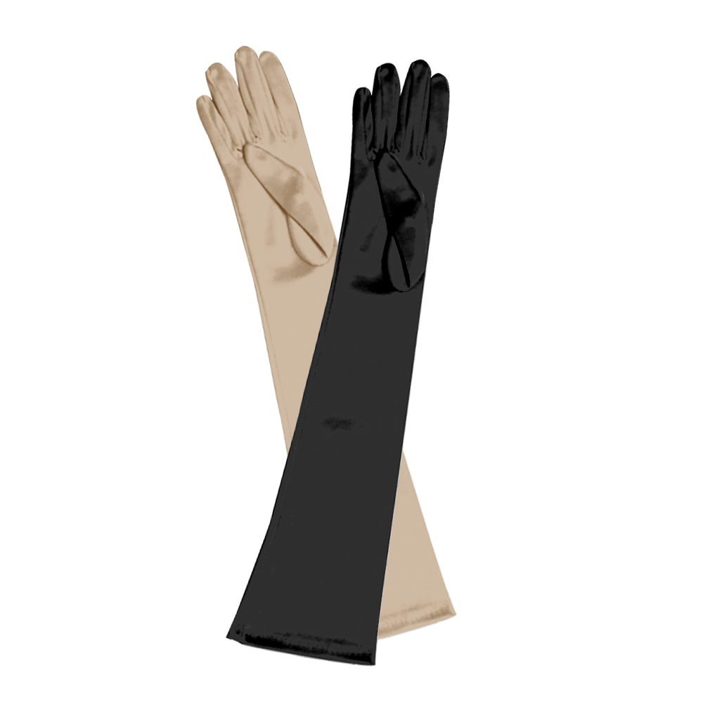 Satin Above Elbow Length Dance Gloves
