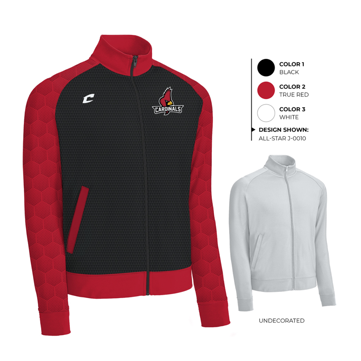 Champro JUICE full zip jacket with colors and unprinted