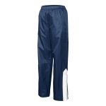 Navy/White Champion Quest Warm-up Pants, front three-quarters view