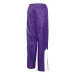 Purple/White Champion Quest Warm-up Pants, front three-quarters view