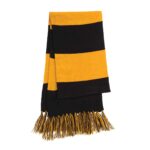 Sport-Tek Spectator Scarf - Black/Gold