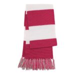 Sport-Tek Spectator Scarf - Pink Raspberry/White