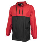 Pennant Colorblock Anorak Jacket - Red/Black, XS