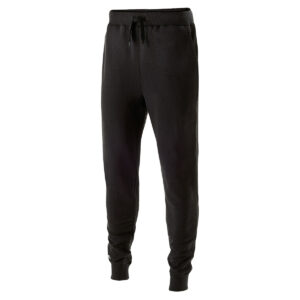 adult black holloway 60/40 fleece jogger pant, front left three-quarters view