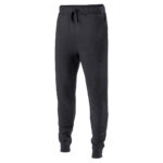 adult carbon heather holloway 60/40 fleece jogger pant, front left three-quarters view