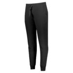 women's black holloway 60/40 fleece jogger pant, front left three-quarters view