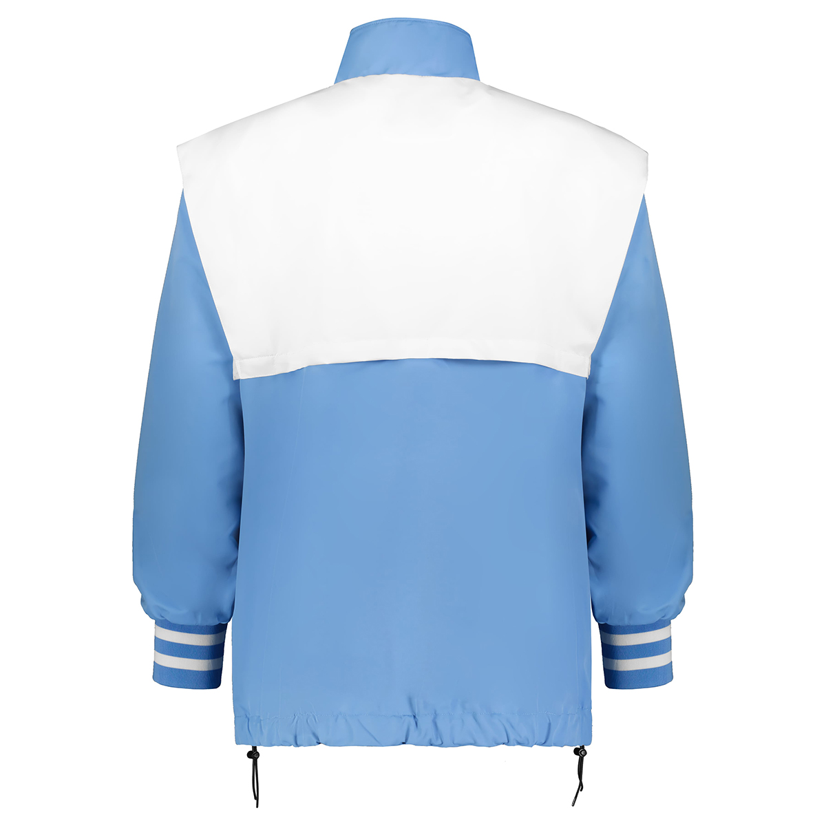 columbia blue/white holloway rowhouse jacket, back view