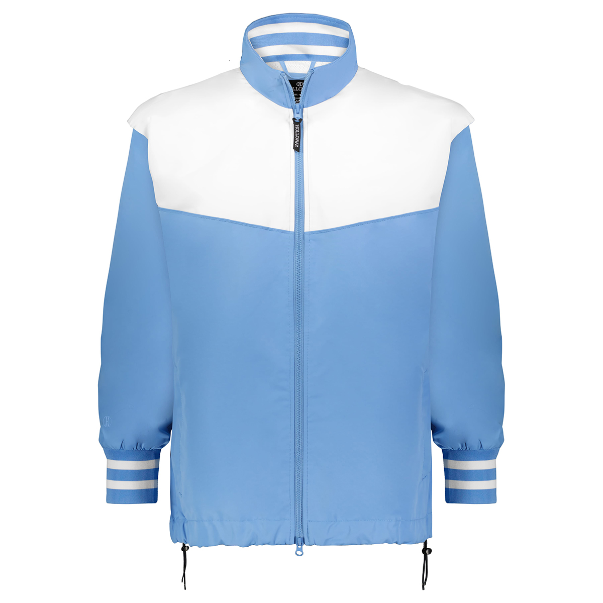 columbia blue/white holloway rowhouse jacket, front