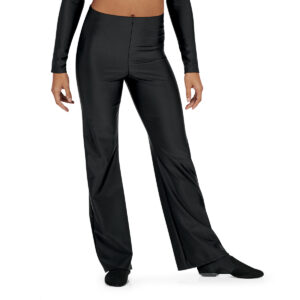 black dance basics crop top with and black jazz pants, front detail