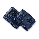 navy sequin wrist cuffs, pair