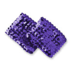 purple sequin wrist cuffs, pair