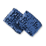 royal sequin wrist cuffs, pair