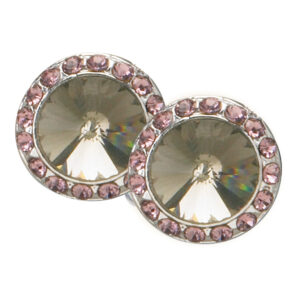 Smoke Celestial Button Earrings front detail