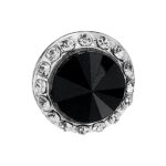 black celestial button earrings