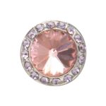 pink grapefruit celestial button earrings