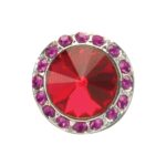 pomegranate celestial button earrings
