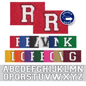 double sided spirit flags with color selection and letter options