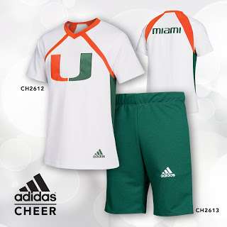 white, orange, and green men's adidas cheerleading uniform shown on a shadow form