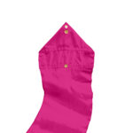 color detail of hot pink poly china silk wave ribbon