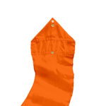 color detail of orange poly china silk wave ribbon