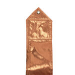 color detail of copper lamé action ribbon