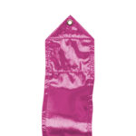 color detail of hot pink lamé action ribbon