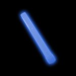 blue star line twirling baton glo stick glowing on black background