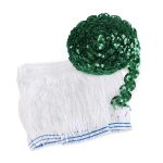 kelly sequin Star Line Hoop Trim Kit with white fringe