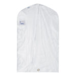 clear vinyl garment bag, front view