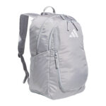 Team Light Grey adidas Stadium 4 backpack, front right three-quarters
