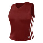 maroon cheer shell with maroon and white trim, front three-quarters view