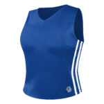 royal cheer shell with royal and white trim, front three-quarters view