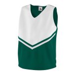 dark green/white Augusta Pride Cheerleading Shell