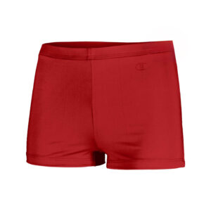 Red Champion Boy Cut Spirit Cheer Brief, front three-quarters view