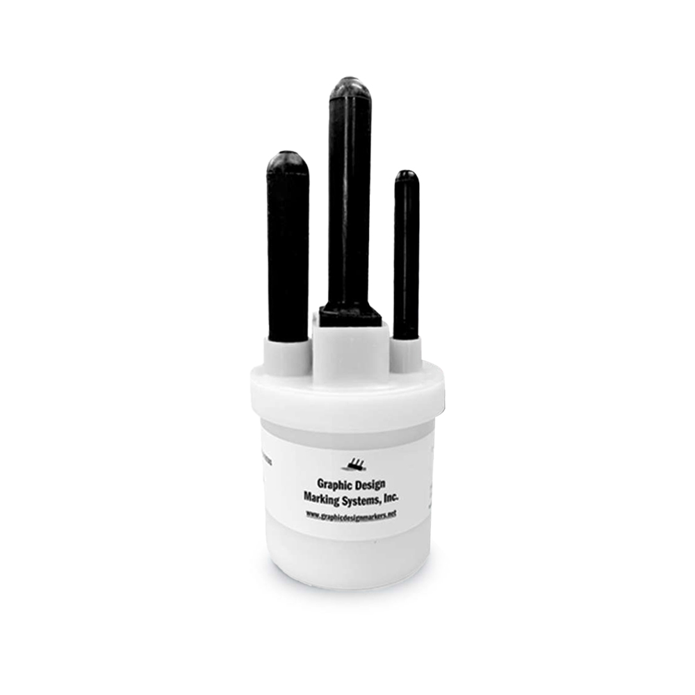 Graphic Marking System 3 piece Marker Set with white lid and white ink well