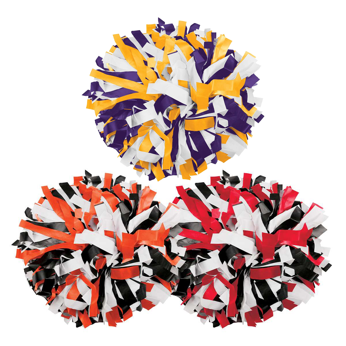 6″ Three-Color Plastic Show Pom