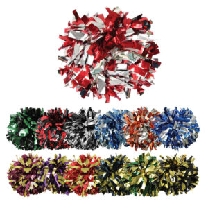 6" Two-Color Metallic Show Pom