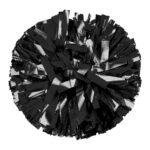 4" Solid Metallic Dance Pom - Black