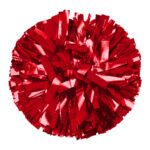 4" Solid Metallic Dance Pom - Red