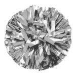 silver solid metallic cheerleading show poms