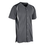 graphite/white/black champro bull pen jersey, front right three-quarters