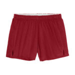 deep red sport-tek jersey knit squad shorts