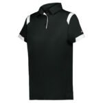 black/white badger on the rise polo, front three-quarters