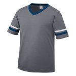 graphite/navy/white Augusta Sleeve Stripe Jersey