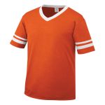 orange/white Augusta Sleeve Stripe Jersey