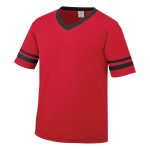 red/black Augusta Sleeve Stripe Jersey