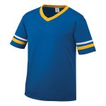 Royal/white/light gold Augusta Sleeve Stripe Jersey