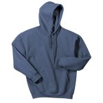 Indigo Heavy Blend Hooded Sweatshirt, Front View