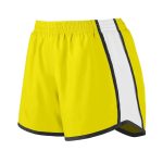 Power Yellow Augusta Pulse Team Shorts, Front Three-quarters View